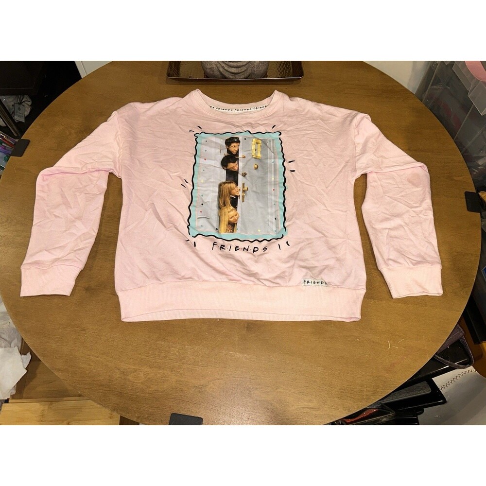 Friends Women’s Long Sleeve Pink Sleep Shirt Soft & Cozy Size S(4-6)